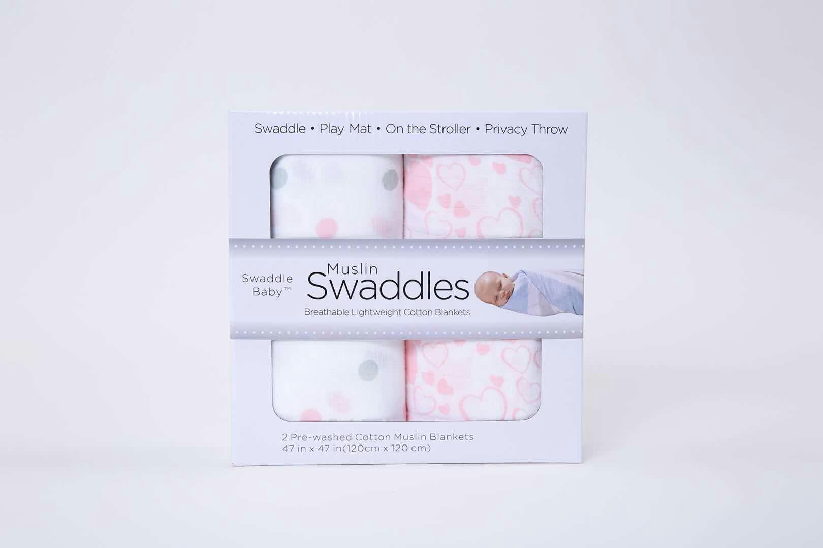 Earth Bebe 2-Piece Bamboo Swaddle Blankets